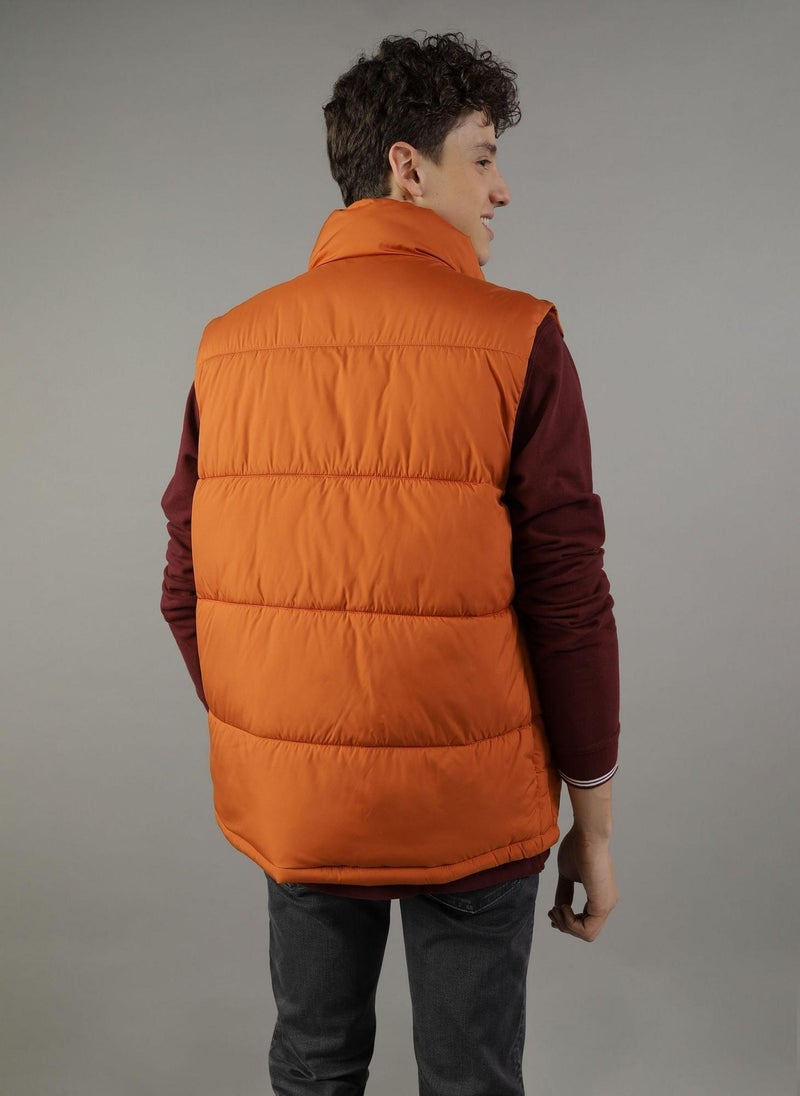 Zip Through Puffer Vest Jacket