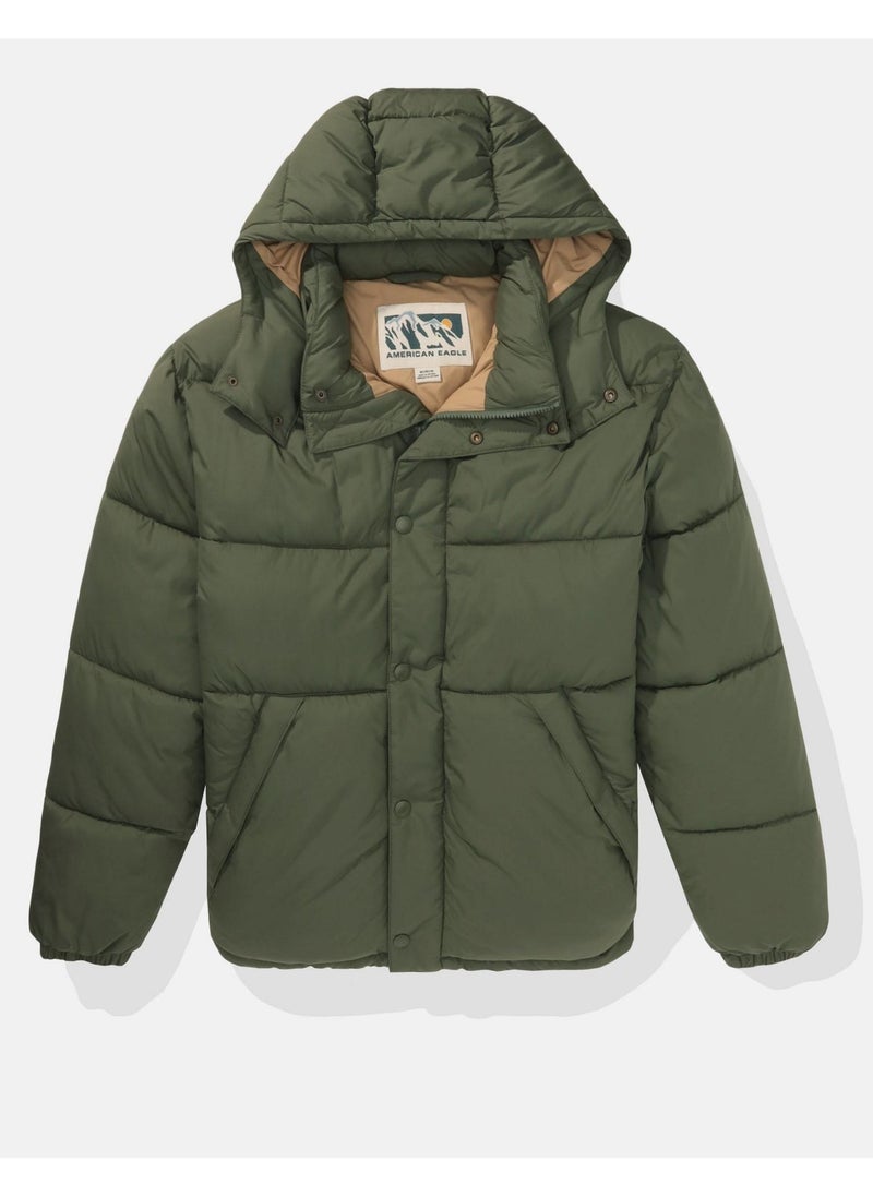 Zip Through Puffer Jacket