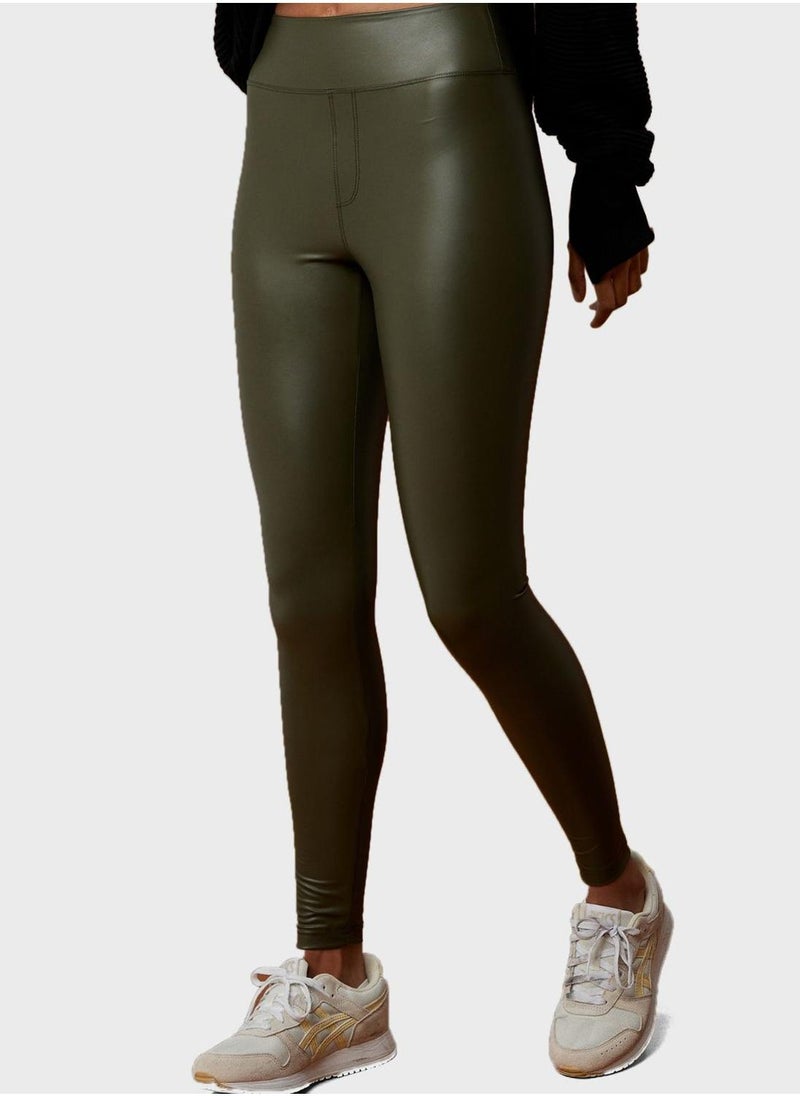 High Waist Pu Leggings