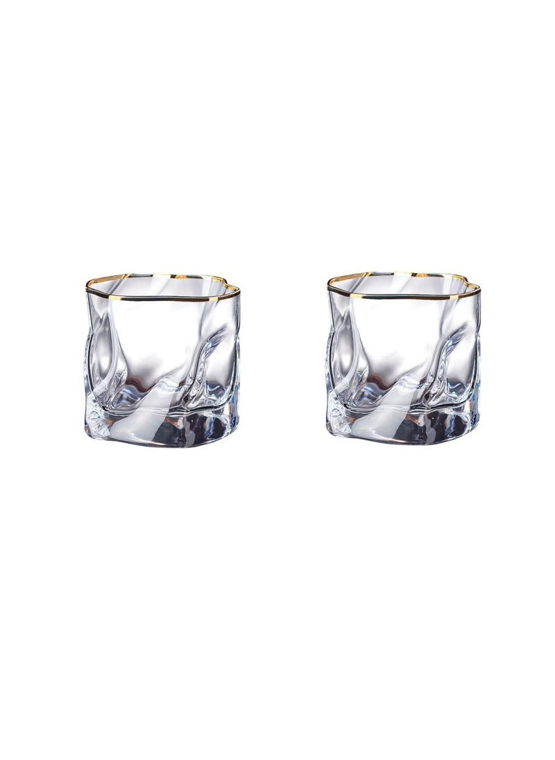 2-Piece Set of Twisted Crystal Glasses