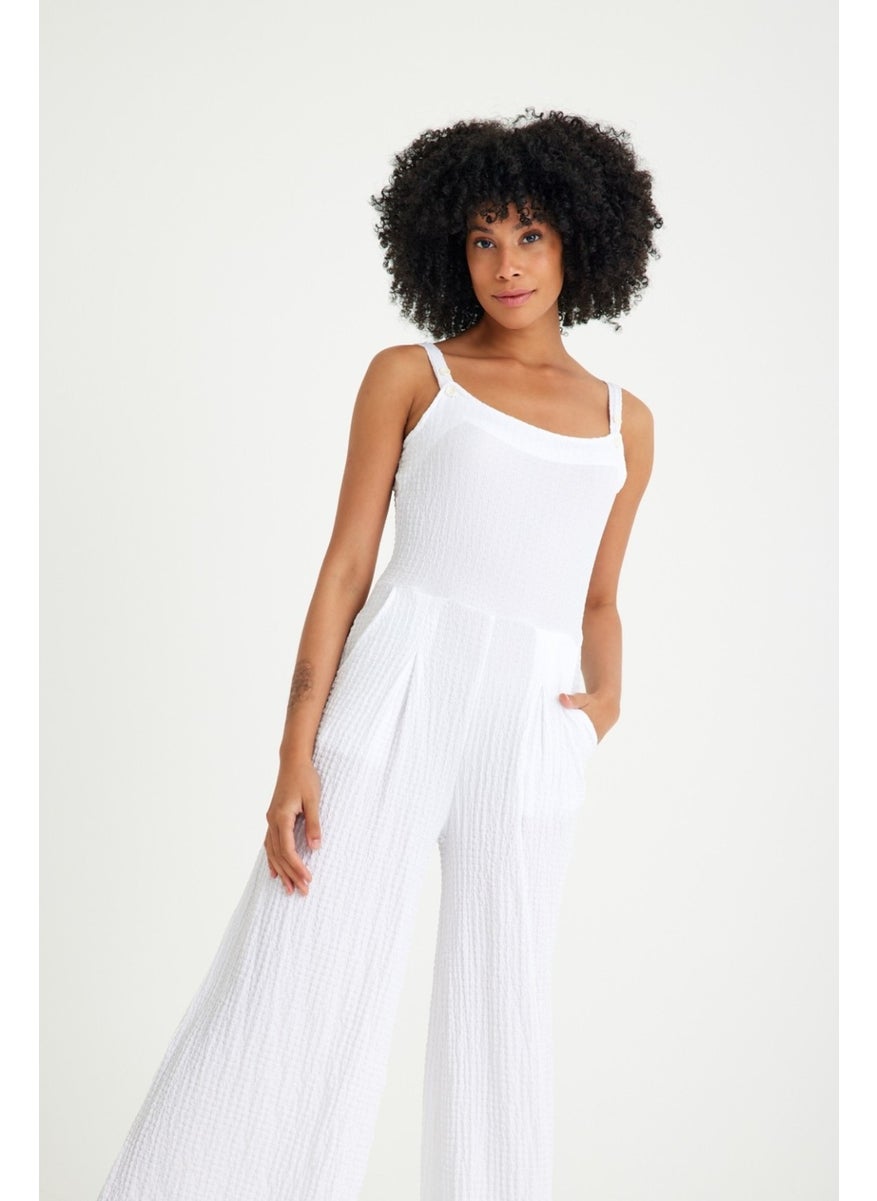 Summer Daily Casual Women's Jumpsuit BT238WHITE1