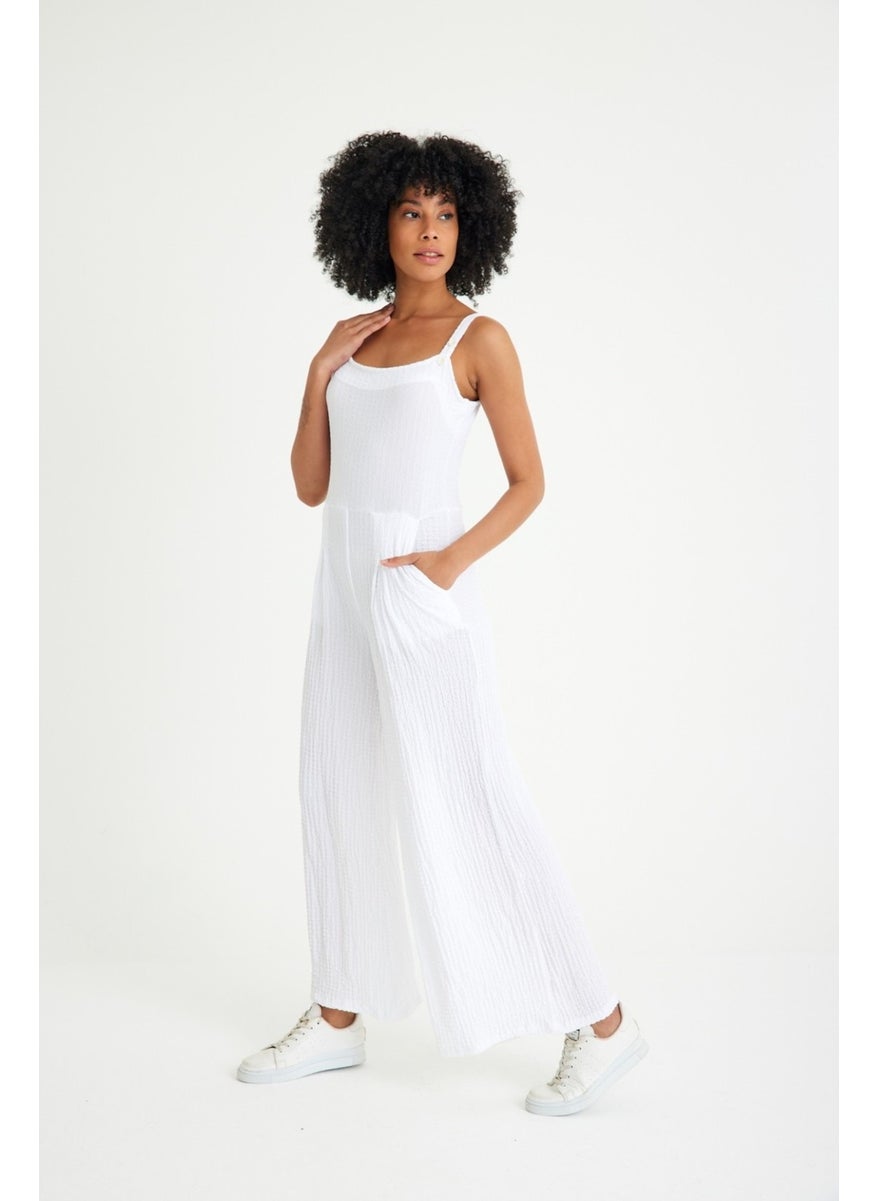 Summer Daily Casual Women's Jumpsuit BT238WHITE2