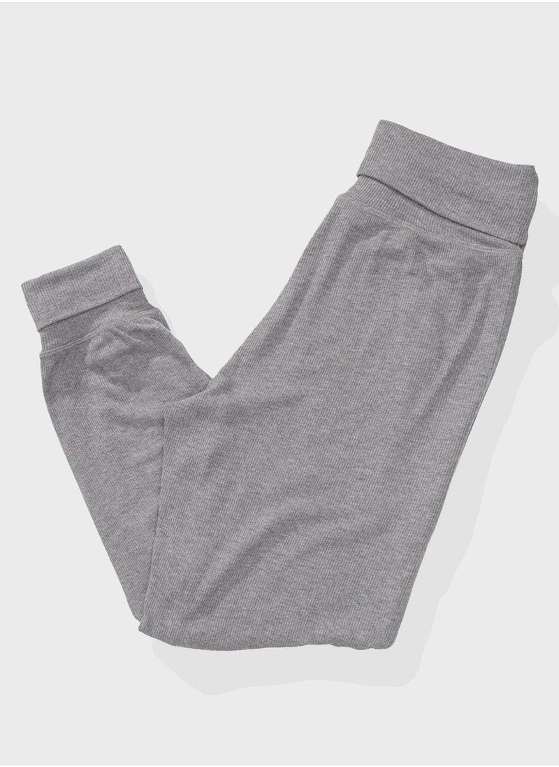 High Waist Cuffed Sweatpants