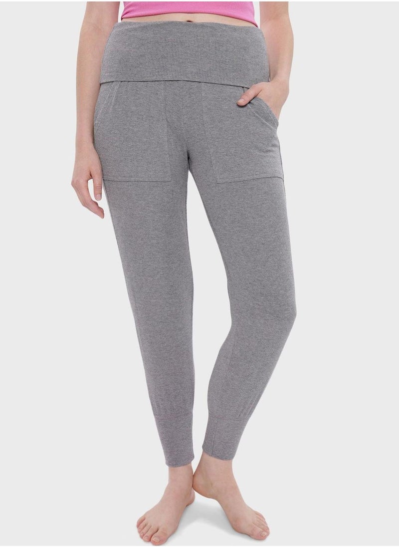 High Waist Cuffed Sweatpants