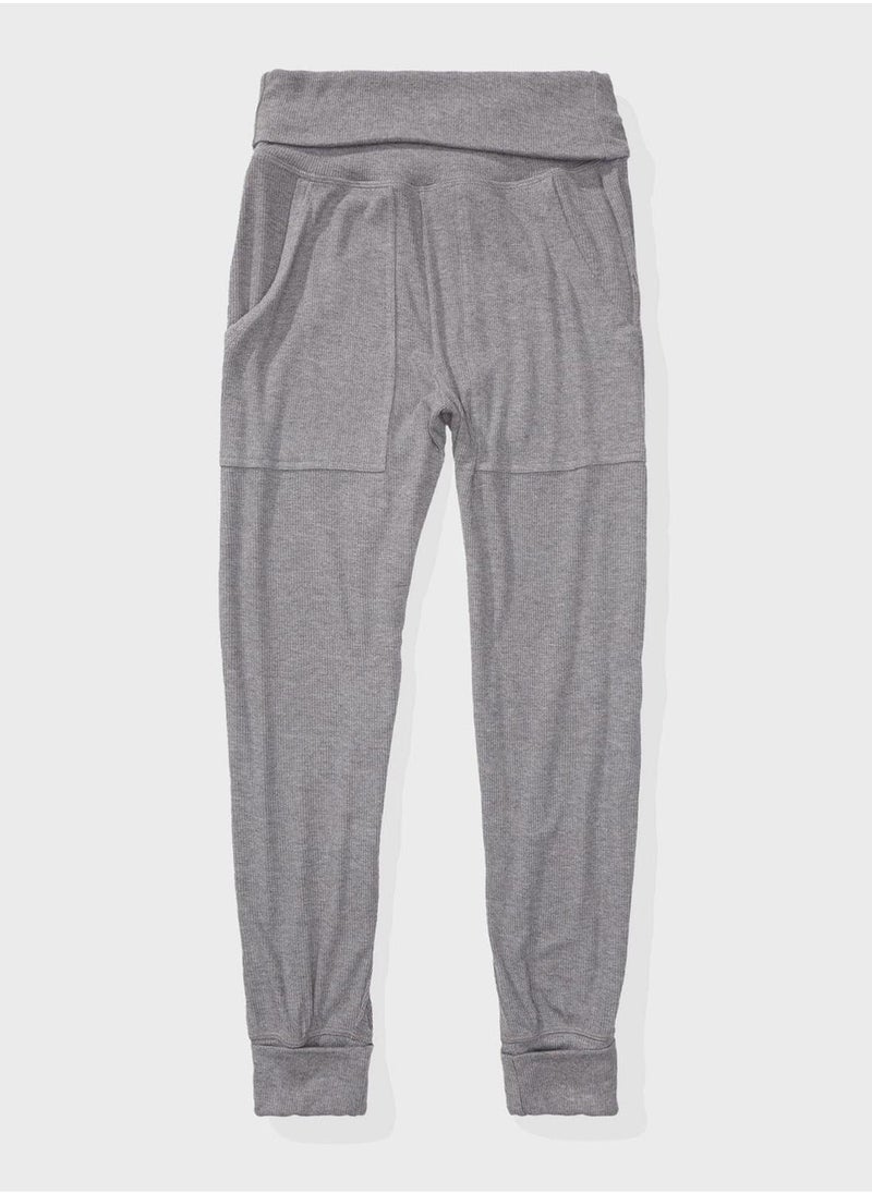 High Waist Cuffed Sweatpants