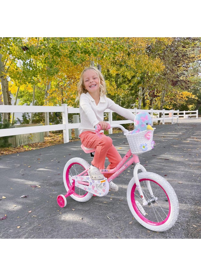 JOYSTAR 18 Inch Girls Bike for 5 6 7 8 9 Years Old Kids Bike for Ages 5-8 Years Girls with Training Wheels and Basket 18