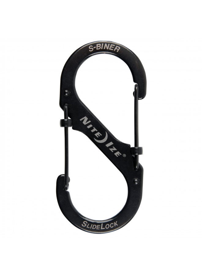 Nite Ize LSB4-11-R3 S-Biner Slide Lock Carabiner, Black, #4
