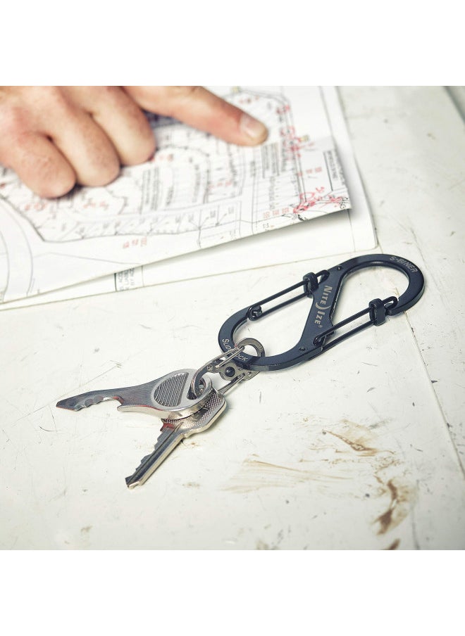 Nite Ize LSB4-11-R3 S-Biner Slide Lock Carabiner, Black, #4