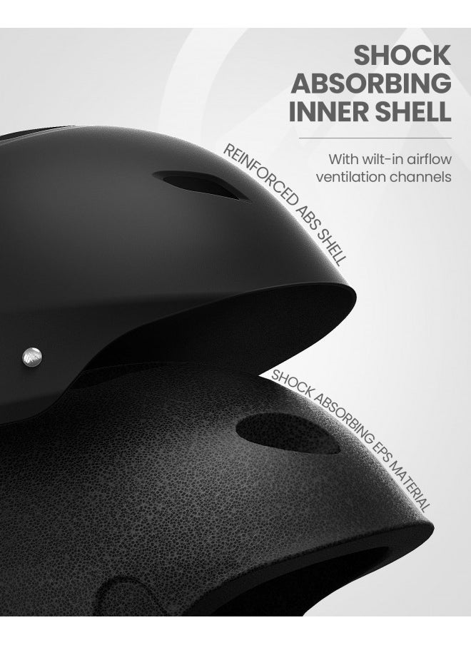 OutdoorMaster Kelvin Ski Helmet - Snowboard Helmet for Men, Women & Youth (Black,M)