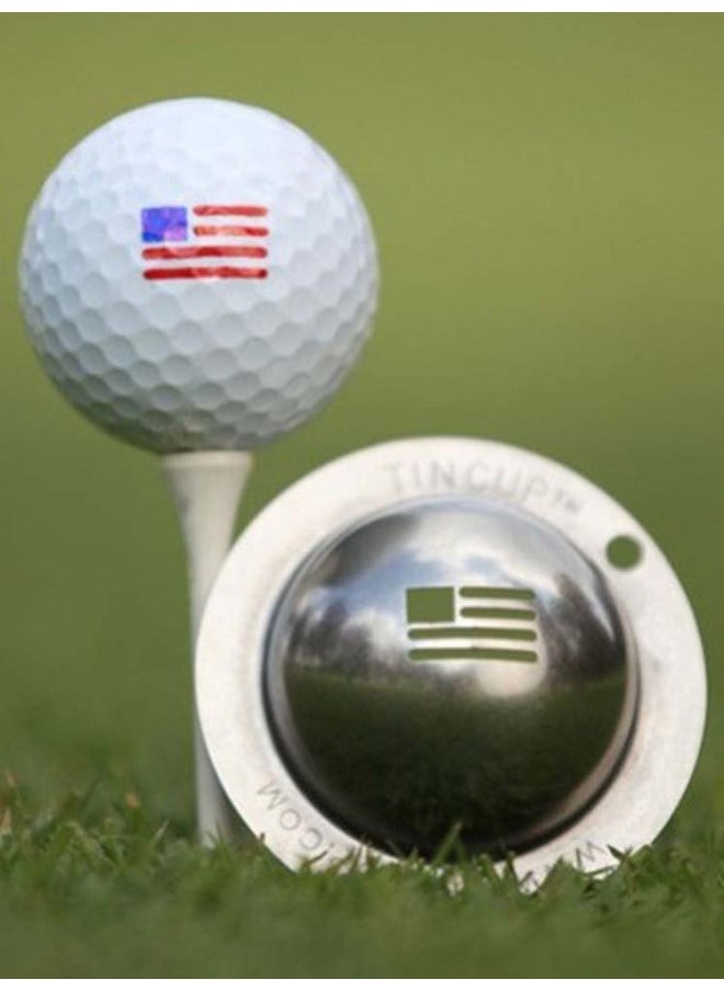 Tin Cup Stars and Stripes Golf Ball Custom Marker Alignment Tool