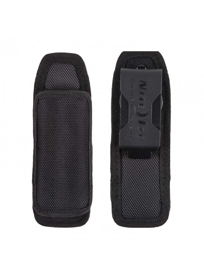 Nite Ize Lite Holster Stretch, Expandable, Secure Flashlight Holder With Belt Clip, Universal Sizing,N00874-BRK,Black