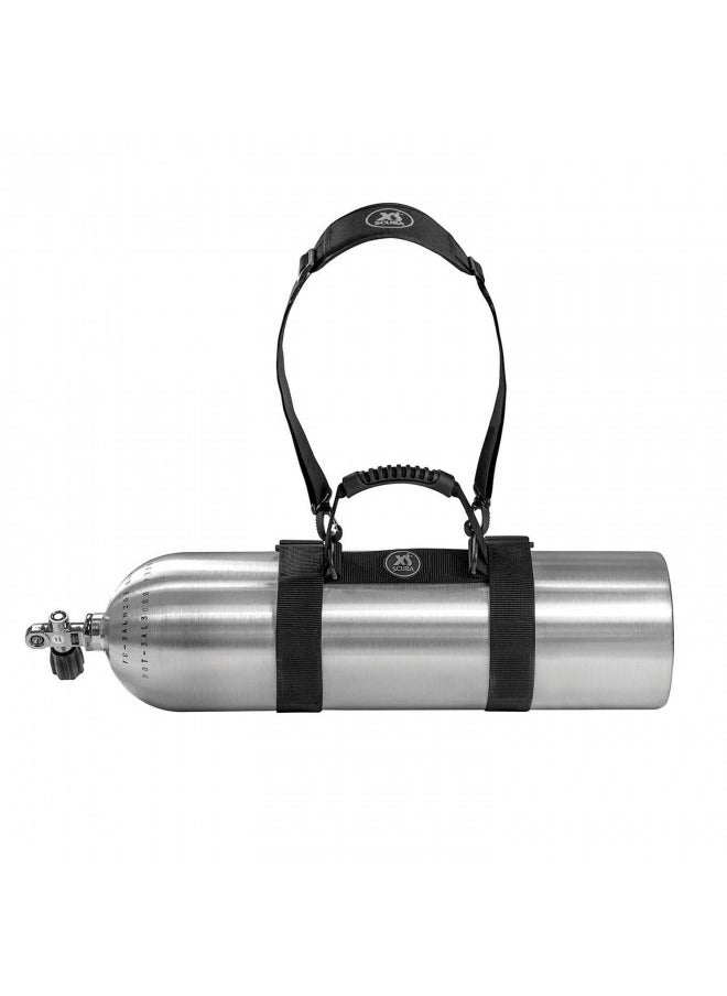 XS Scuba Deluxe Tank Carrier with Shoulder Strap, Black