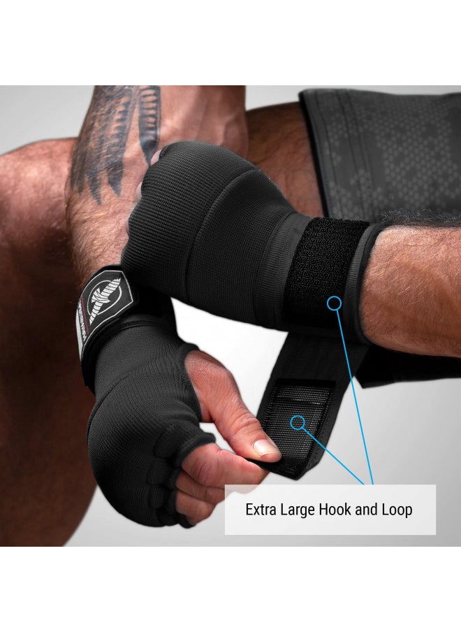 Hayabusa Quick Gel Boxing Hand Wrap Gloves - Black, Large