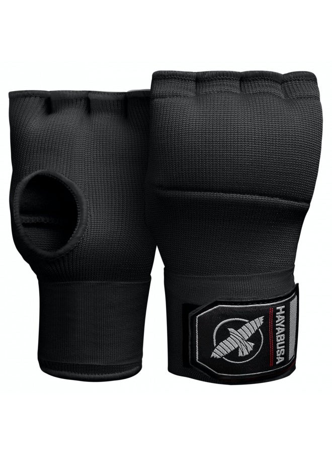 Hayabusa Quick Gel Boxing Hand Wrap Gloves - Black, Large