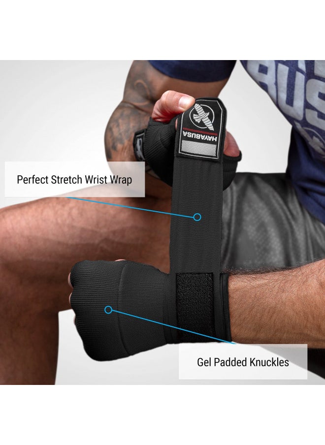Hayabusa Quick Gel Boxing Hand Wrap Gloves - Black, Large