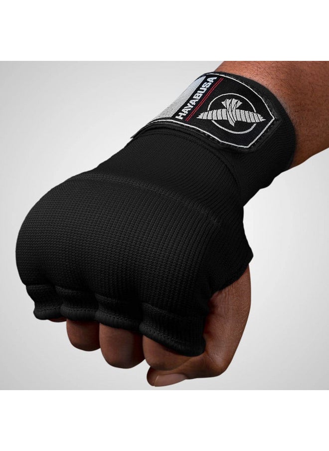 Hayabusa Quick Gel Boxing Hand Wrap Gloves - Black, Large