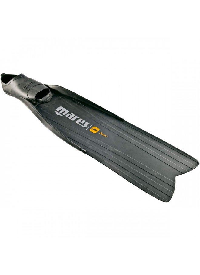 Mares Razor Pro Spearfishing Freediving Long Blade Fins, Black Grey, Size 10/11 (45/46)