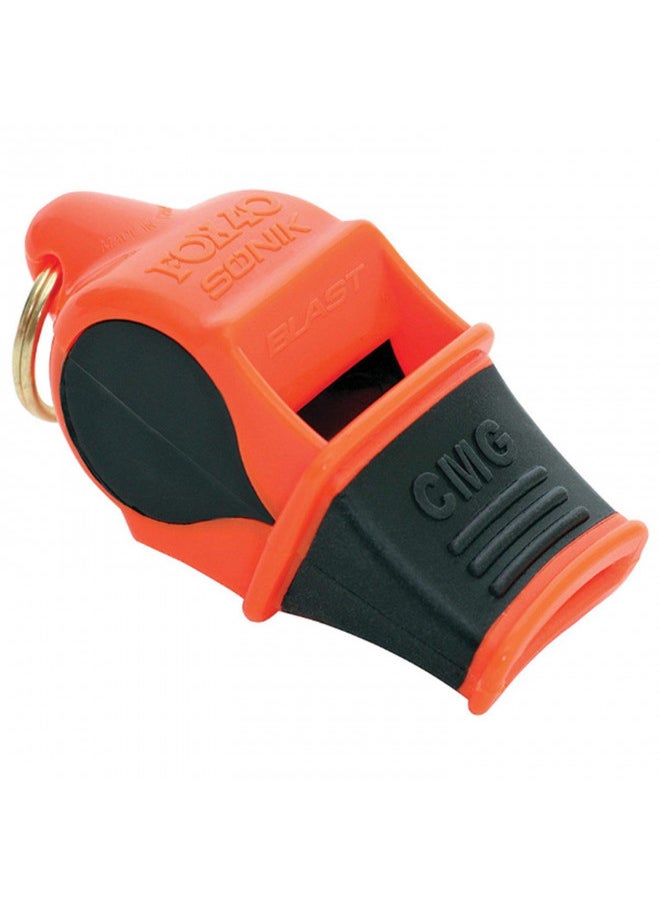 Fox 40 Sonik Blast CMG Safety Whistle with Breakaway Lanyard Multi Black/White