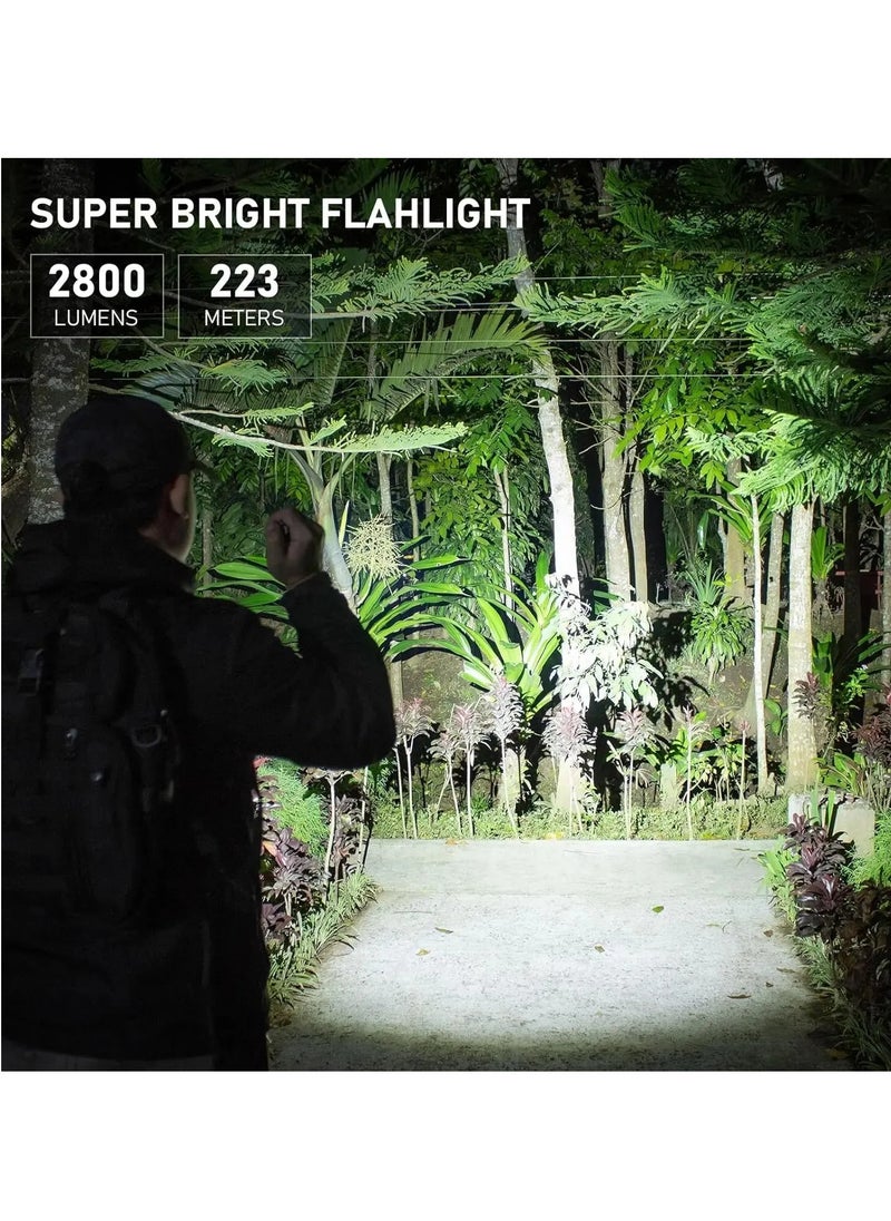 SC28 XHP50B HD LED 2800Lm Type C Rechargeable Flashlight Portable Powerful 21700 Torch EDC Flash Light IPX8 For Camping