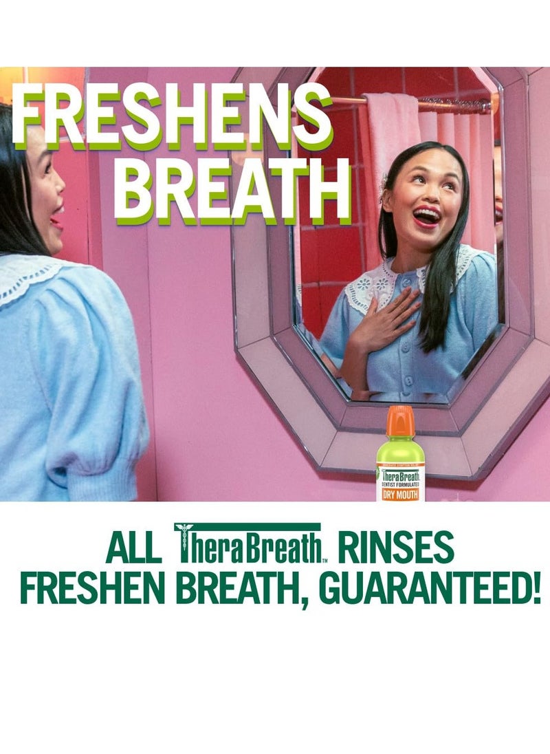 TheraBreath Dry Mouth Oral Rinse, Tingling Mint, Dentist Formulated, 16 Fl Oz (2-Pack)