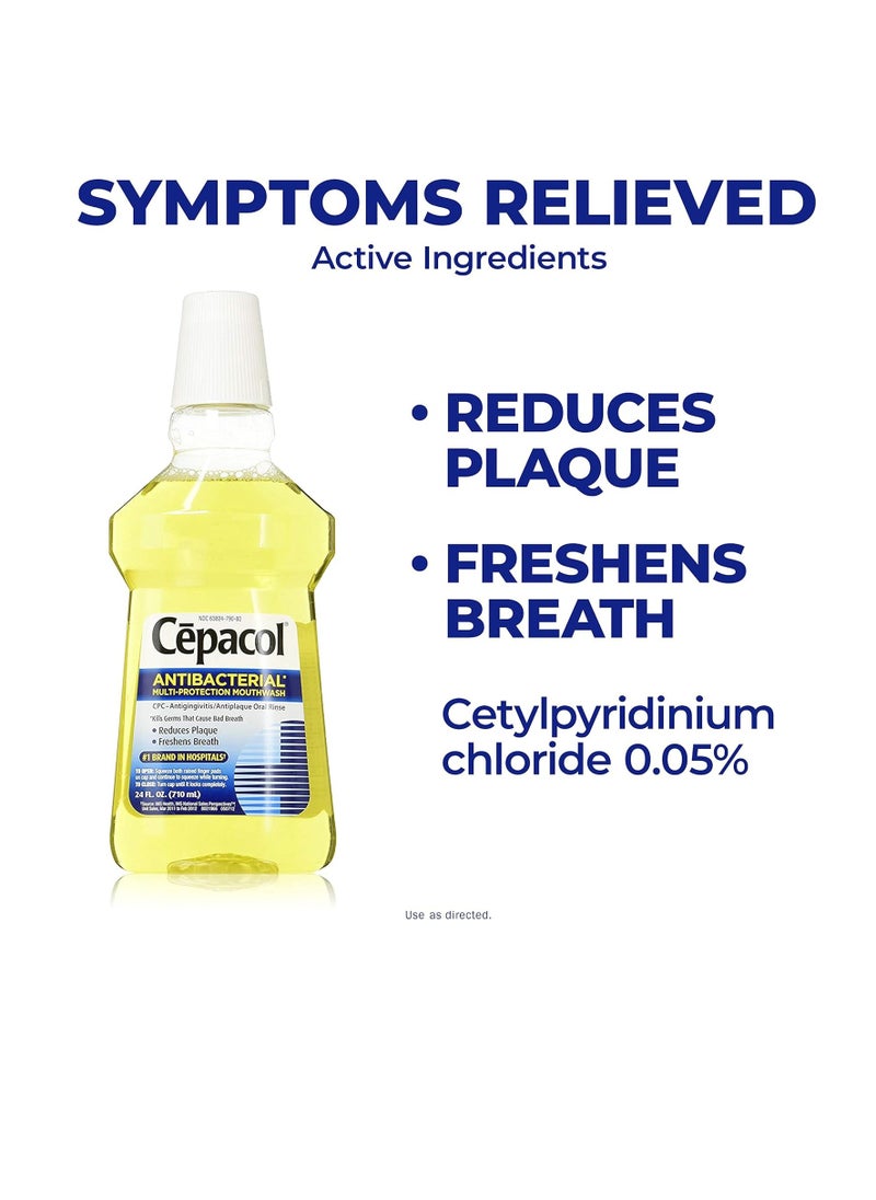 Cepacol Antibacterial Multi-Protection Mint Freshening Mouthwash 24 oz