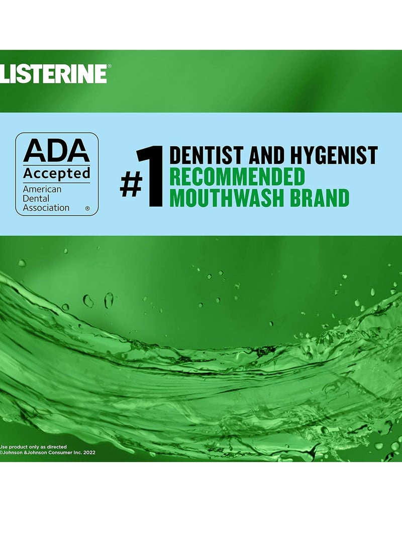 Listerine Smart Rinse Kids Mouthwash, ADA Accepted, Alcohol-Free Anticavity Sodium Fluoride Mouthwash, Oral Rinse for Dental Cavity Protection, Mint Shield Flavor, Convenience Pack, 500 mL, 2 Pack