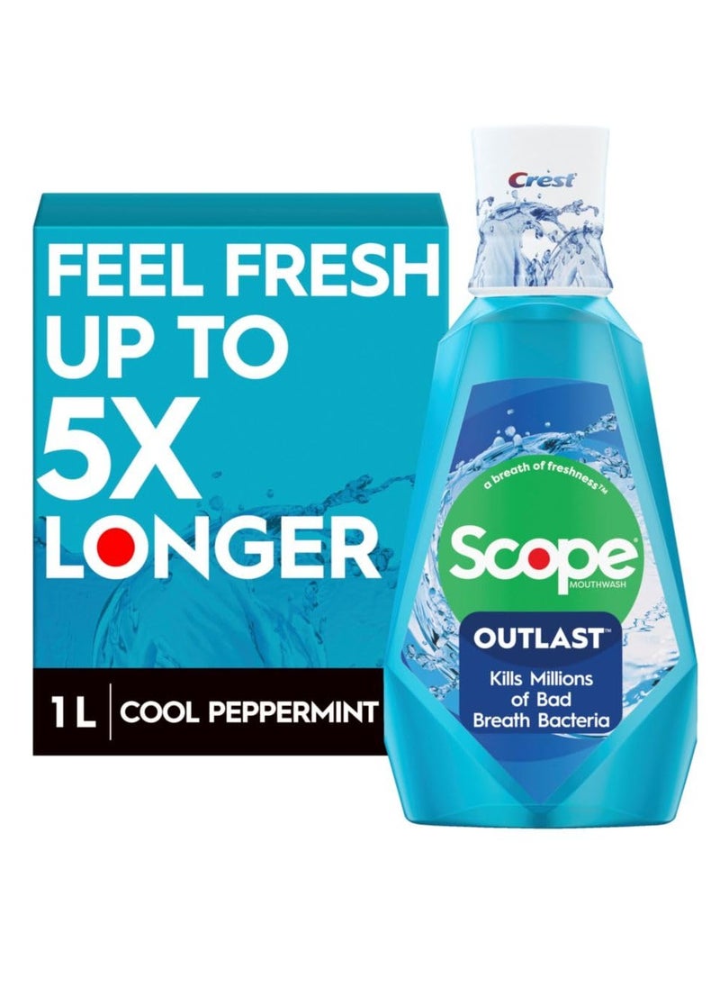 Crest Scope Outlast Mouthwash, Long Lasting Peppermint, 1 L (SG_B019FGCOW6_US)