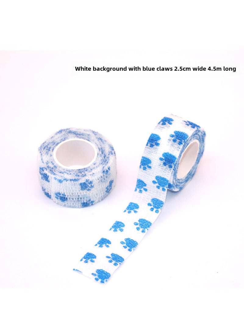 Elastic Sports Protection Finger Bandages Blue claw on white background [about 4.5m]]