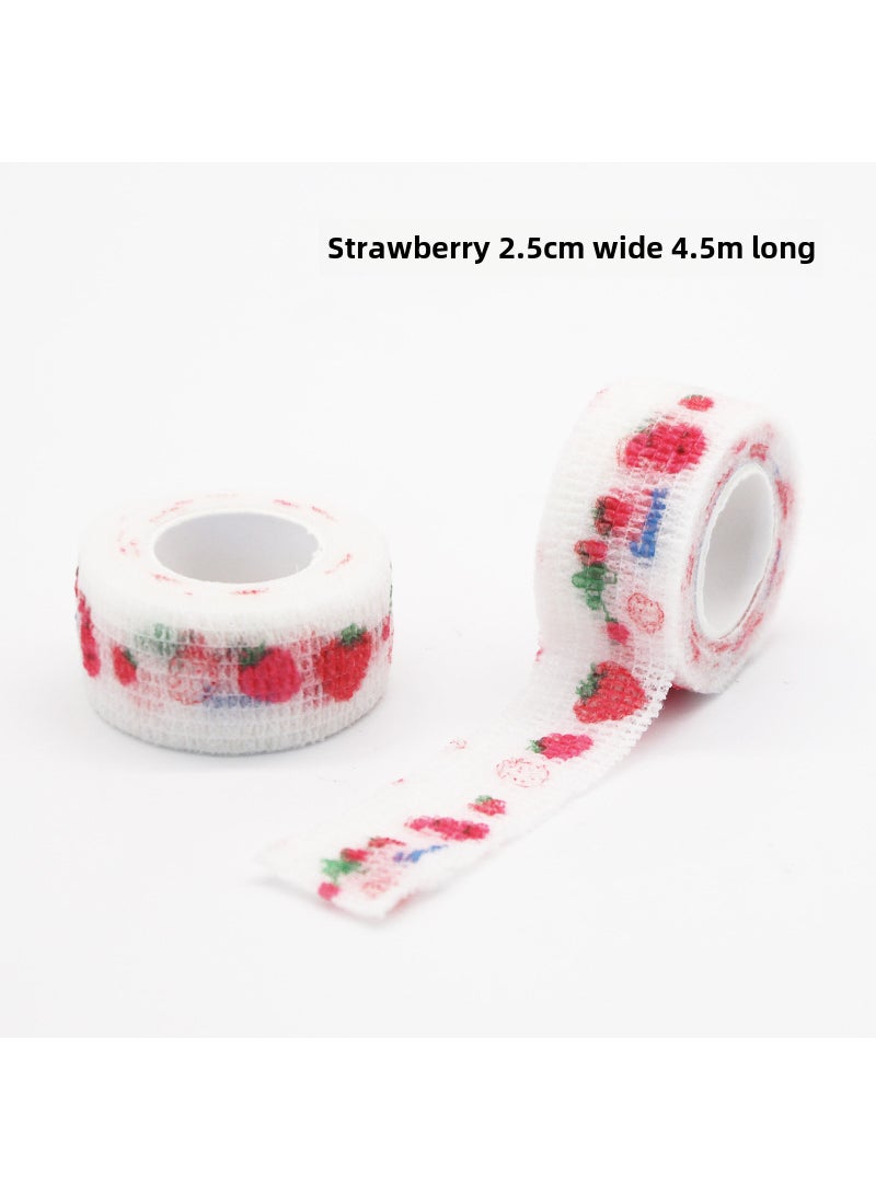 Elastic Sports Protection Finger Bandages Strawberry [about 4.5m]]