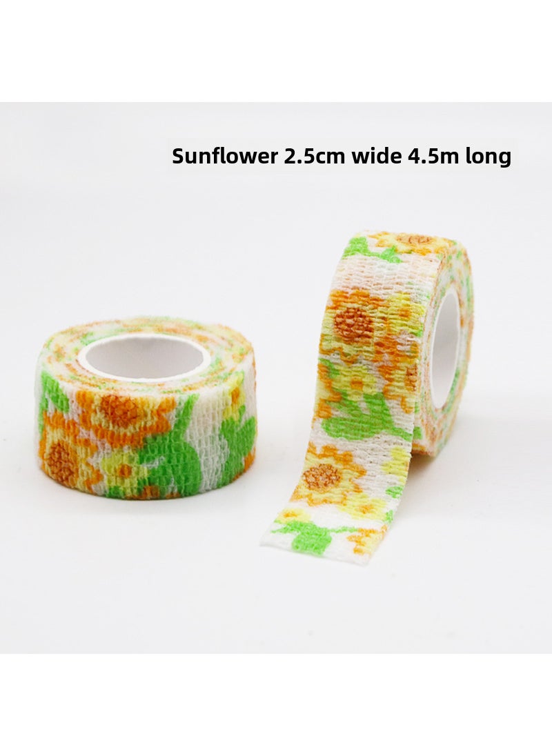 Elastic Sports Protection Finger Bandages Sunflower [about 4.5m]]