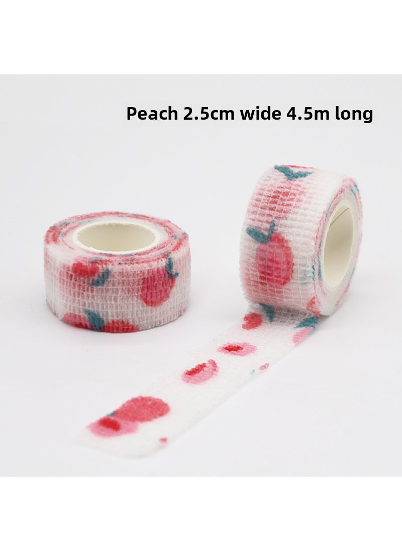 Elastic Sports Protection Finger Bandages Peach [about 4.5m]]