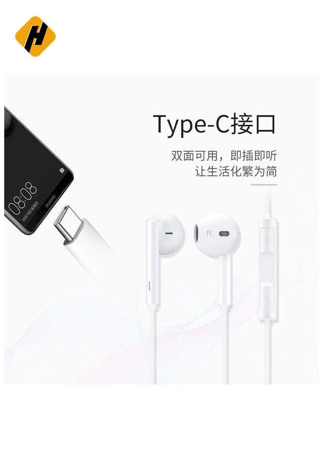 Wired Type-C USB In-Ear Earphones with Mic