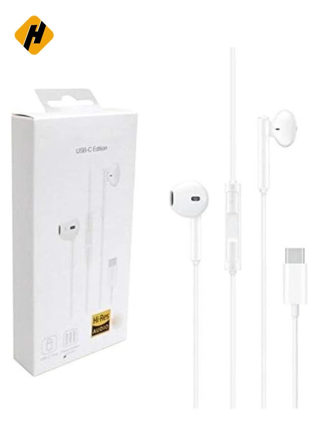 Wired Type-C USB In-Ear Earphones with Mic