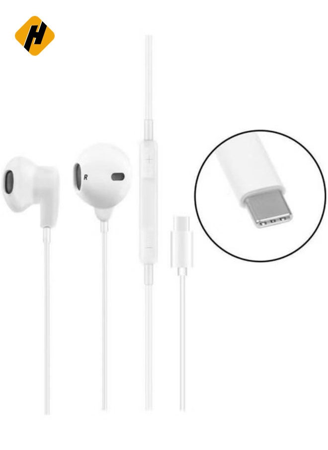 Wired Type-C Usb In-Ear Earphones With Microphone