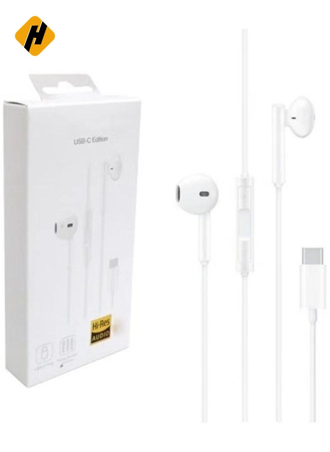 Wired Type-C Usb In-Ear Earphones With Microphone