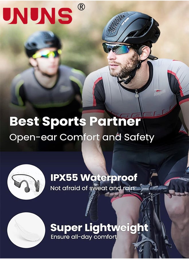 Bone Conduction Headphones,Open-Ear Wireless Bluetooth Workout Headphones With Mic,Swimming Professional Waterproof Headset,Earphones For Sports,Running,Gym,Hiking,Cycling,Drving