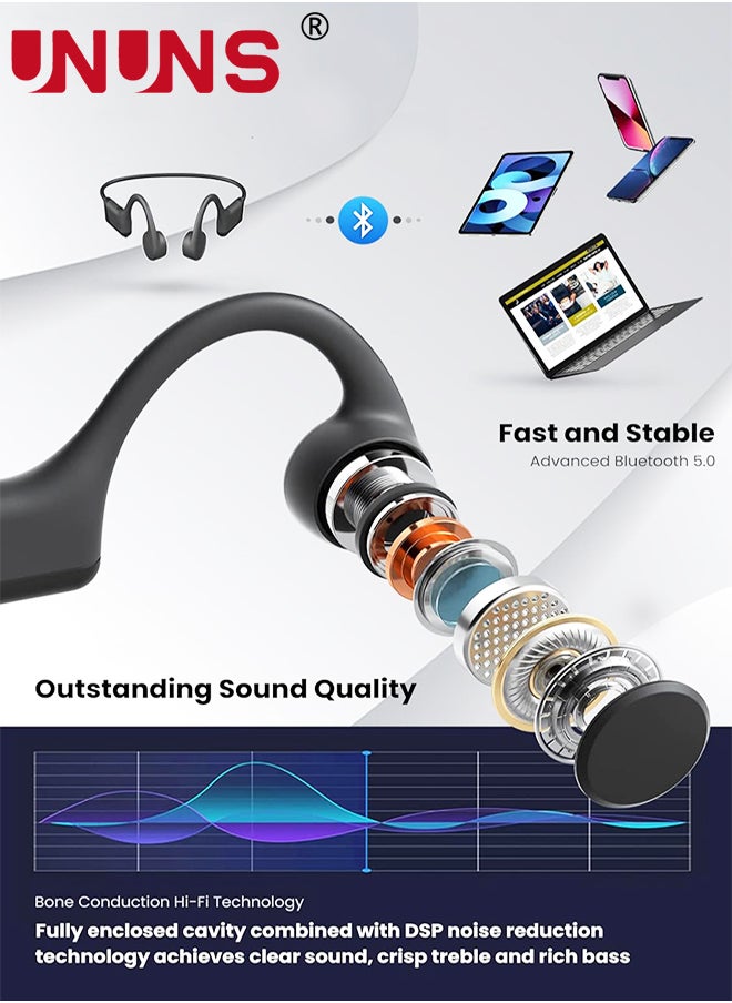 Bone Conduction Headphones,Open-Ear Wireless Bluetooth Workout Headphones With Mic,Swimming Professional Waterproof Headset,Earphones For Sports,Running,Gym,Hiking,Cycling,Drving