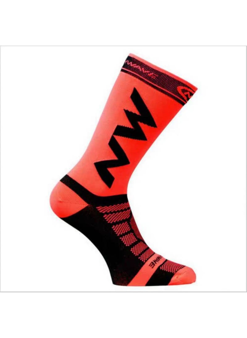 Breathable High-Quality Cycling Socks Ride red.