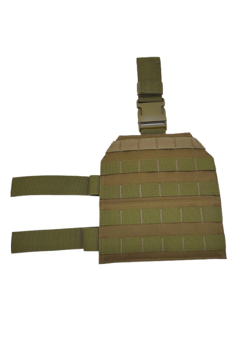 1 x 5 pcs Tactical Leg Pouch Molle Outdoor Sports Khaki