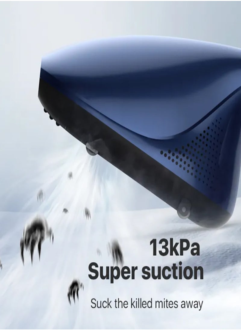 Lightweight Handheld Dust Mite Vacuum Cleaner Powerful Capacity  with UV Sterilization Controller For Bed & Sofa CM818 Blue