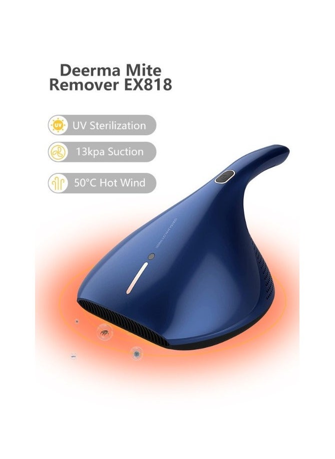 Lightweight Handheld Dust Mite Vacuum Cleaner Powerful Capacity  with UV Sterilization Controller For Bed & Sofa CM818 Blue
