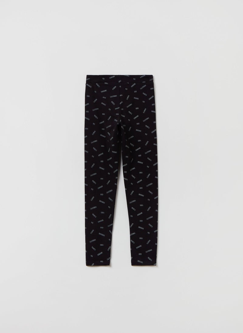 OVS Leggings With Printed Lettering