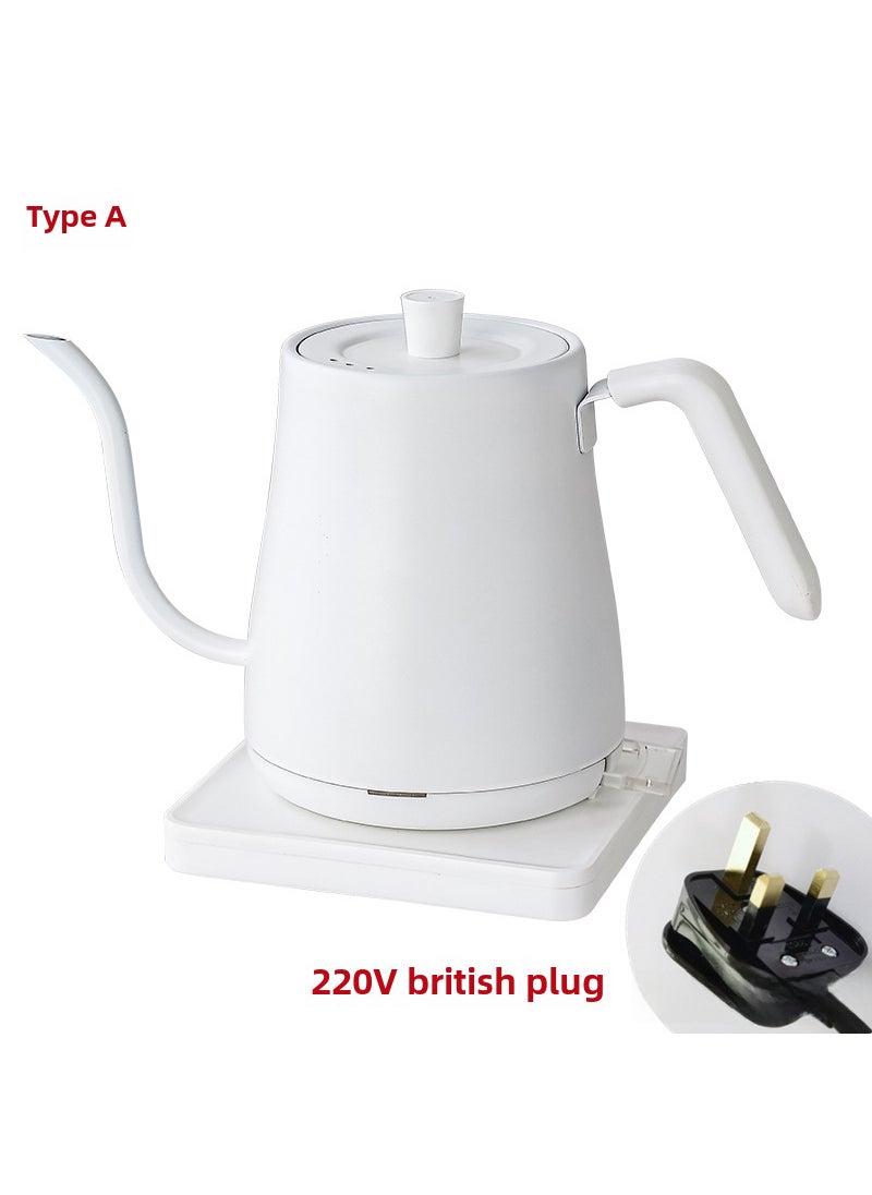 Stainless Steel Electric Kettle Long Spout Type A White 220V British gauge