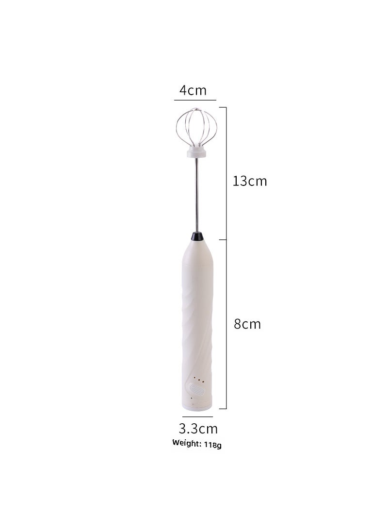 Wireless Mini Multifunctional Electric Egg Beater White blender (single head)