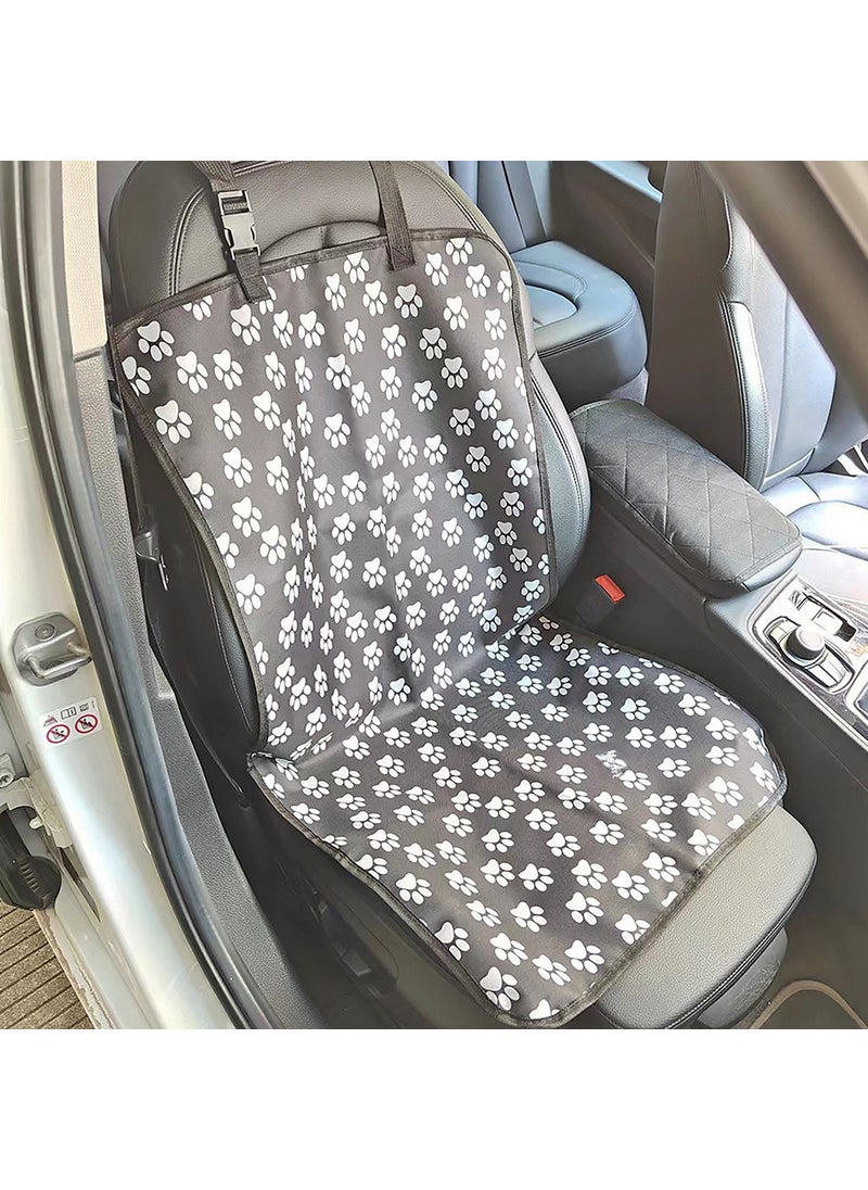 1 x 5 pcs Waterproof Dog Car Seat Cover Bone Print Black and white footprints