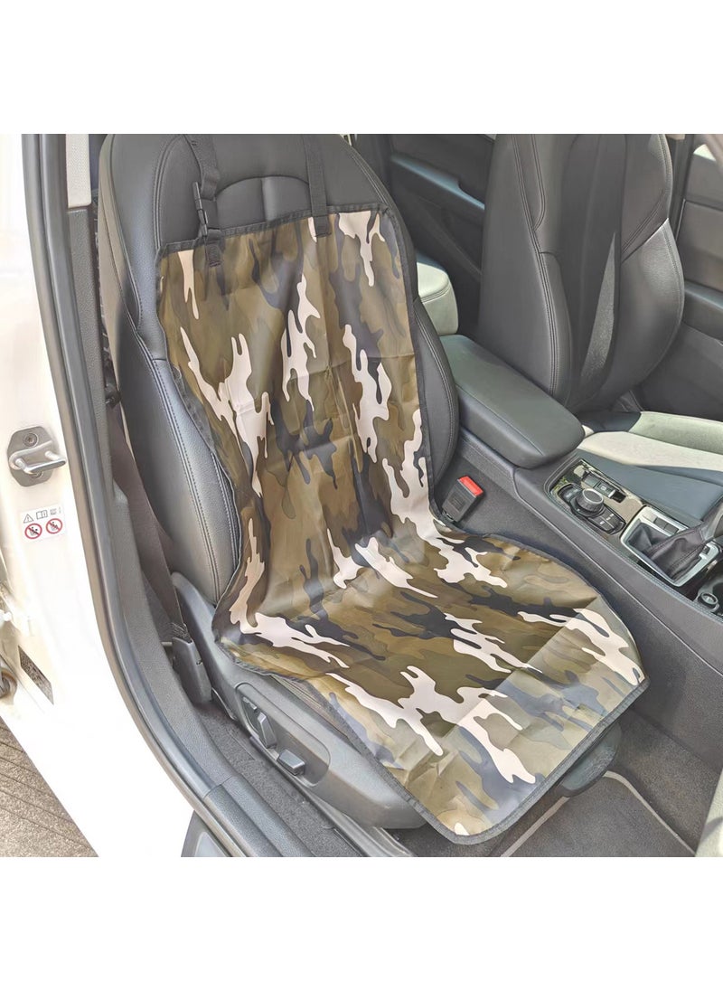 1 x 5 pcs Waterproof Dog Car Seat Cover Bone Print green camouflage