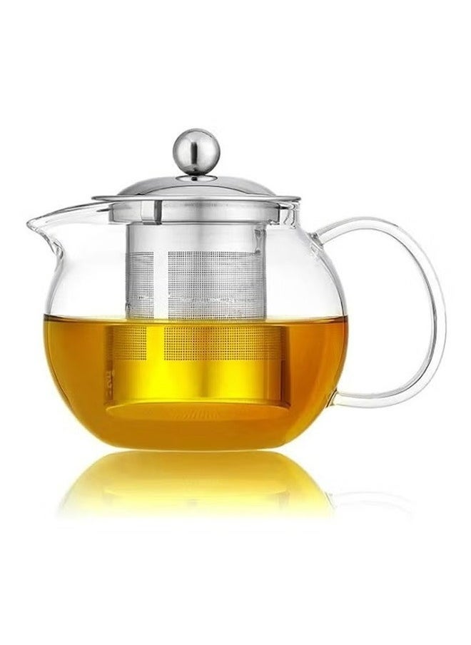 Heat Resistant Glass Teapot With Stainless Steel Infuser 950ml