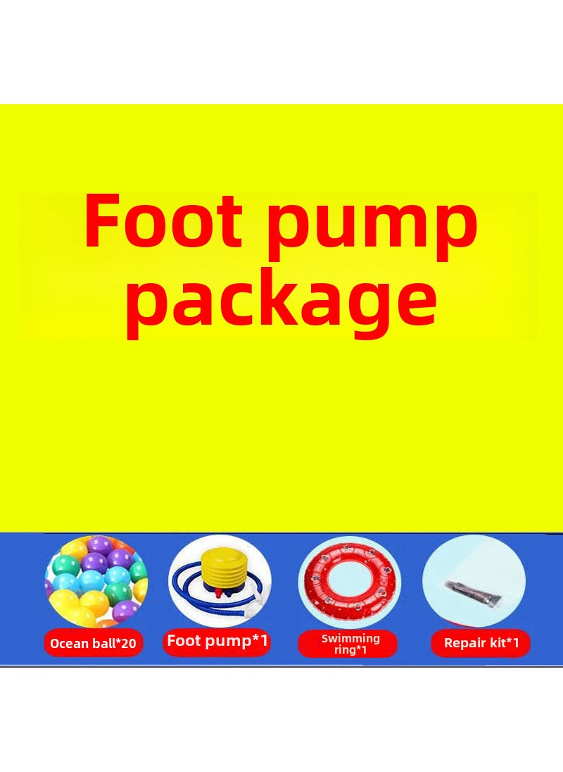 1 x 5 pcs Inflatable Kids Pool Factory Stock Baby Bathing Foot Pump Package