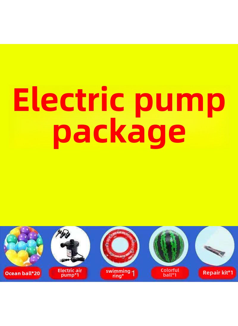 1 x 5 pcs Inflatable Kids Pool Factory Stock Baby Bathing Electric Pump Package