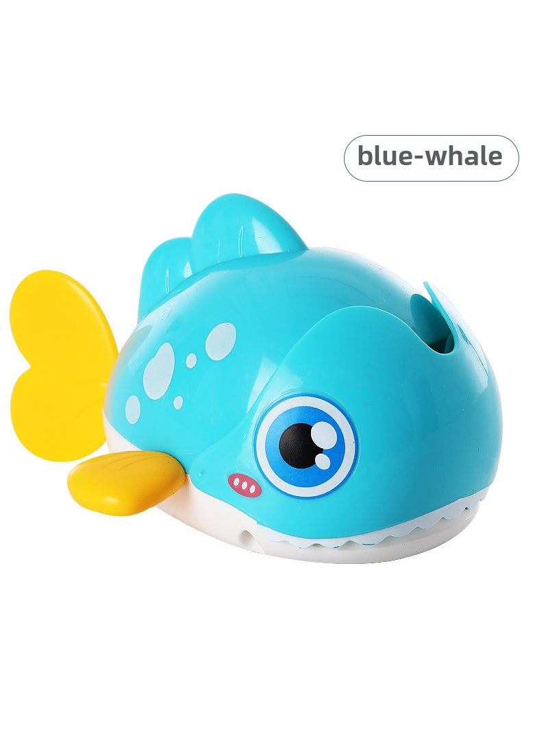 1 x 5 pcs Whale  Shark Wind-up Bath Toys for Kids Blue Whale